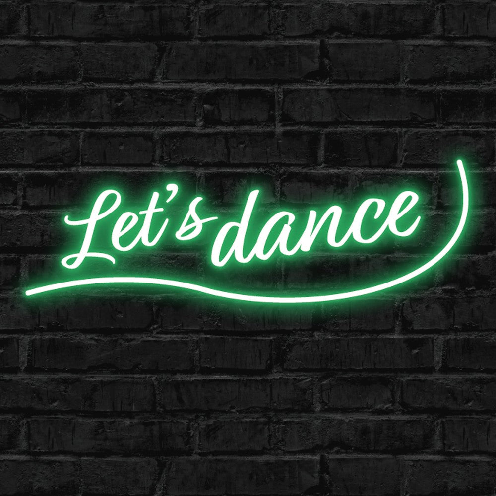 let's dance, neon, led neon, sign, design, custom, glow, light, neon sign