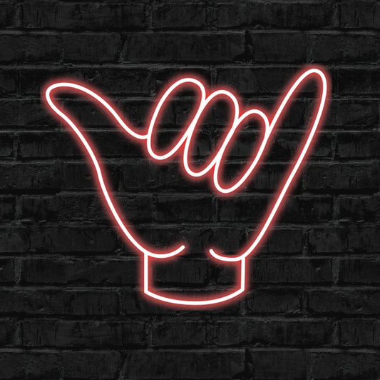 gnarly, hand, symbol, home, office, bedroom,, neon, led neon, sign, design, custom, glow, light, neon sign